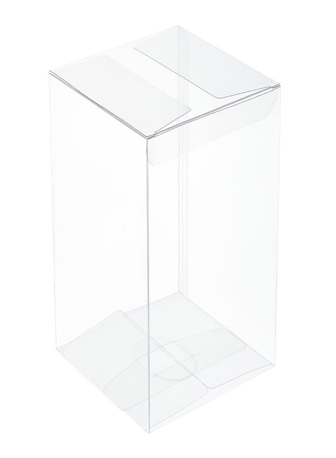 بينيكريت مجموعة علب هدايا شفافة من بينيكريت، 15 قطعة، مستطيلة الشكل، مصنوعة من مادة PVC شفافة، مقاس 3.9 × 3.9 × 5.5 بوصة، مثالية لحفلات الزفاف، وتقديم الحلويات والكب كيك، وتغليف هدايا عيد الأم. - Image 1